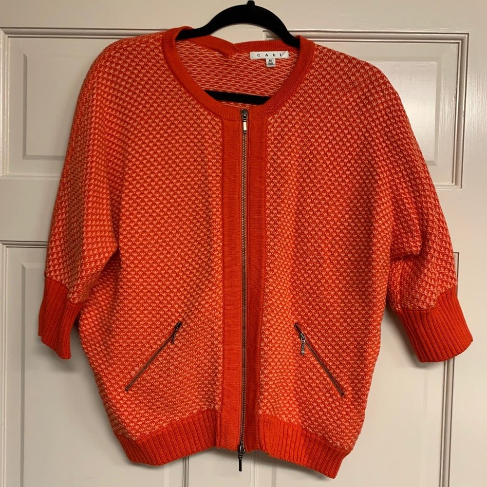 CAbi Orange Cocoon Swearter EUC Medium
